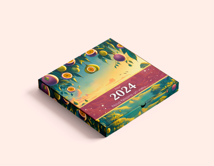 Boite de chocolats – carte de voeux